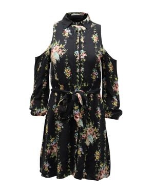 Alice + Olivia Leandra Belted Dress in Natural | Lyst