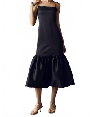 Caroline Constas Sydney Ruffle Hem Gown - Blue