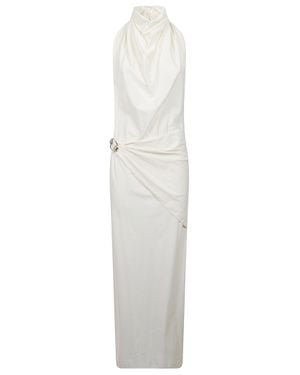 HAMOULET Halter Long Halter Ankle Dress - White