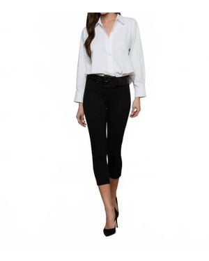 L'Agence Rylie Poplin Shirt - Black