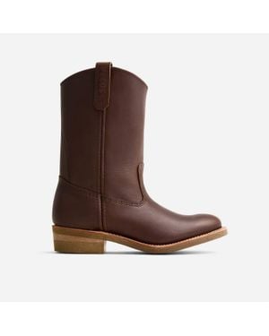 Red Wing Pecos Soft Toe Pull-On Work Boots - Brown