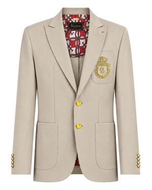 Billionaire Blazer Bb Crest - Natural