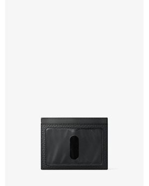 Michael Kors Outlet Cooper Pebbled Leather Card Case - White
