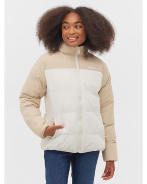 Bench Two-Tone Funnel Neck Puffer Jacket - Natural