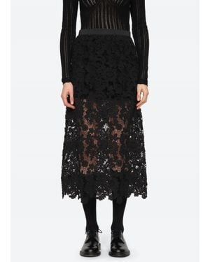 Sea Sabine Lace Skirt - Black