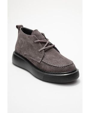 Forever & Always Shoes Lilya Leather Chukka Boot - Gray