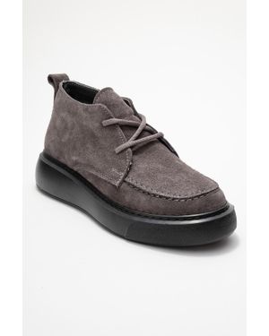 Forever & Always Shoes Lilya Leather Chukka Boot - Gray
