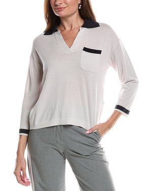 Sportmax Accorta Wool Blazer Top - Gray