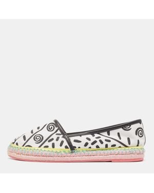 Sophia Webster Canvas And Leather Espadrille Flats - White
