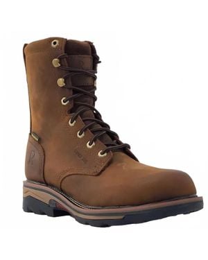 R. Watson Boots Cowhide Lace Up Boots - Brown