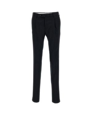 PT01 Tailored Slim-Fit Stretch Wool Formal Pants - Black