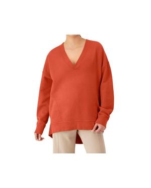 Champion Oversized V-Neck Pullover - Orange