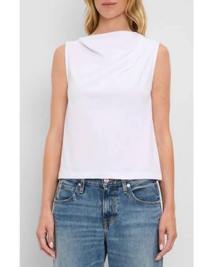 Michael Stars Amira Asymmetric Pleated Top - White