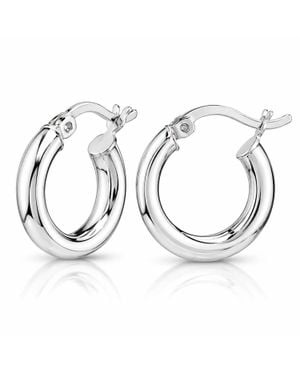 Gold & Honey Small Polished Hoop Earrings - Metallic