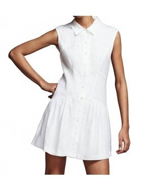 FRAME Linen Day Mini Dress - White