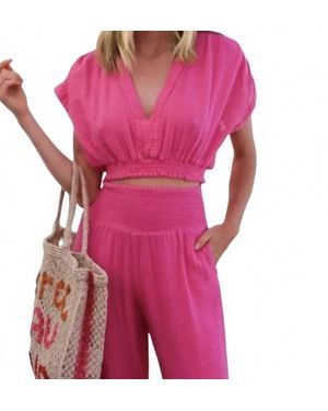 Felicite Vacay Gauze Top - Pink
