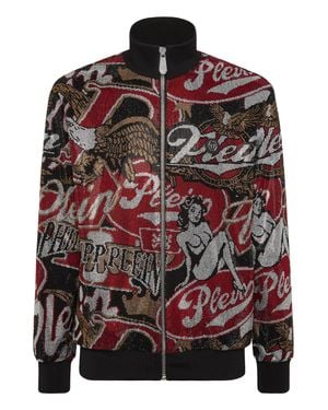 Philipp Plein Tracksuit Jacket Plein Beers Stones - Red