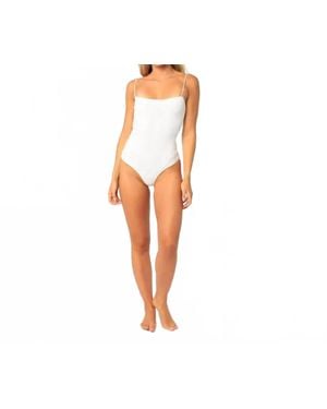 Olivaceous Twist Me Pretty Bodysuit - White