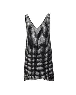 Max Mara Silk Organza Mini Dress With Floral Sequins - Black