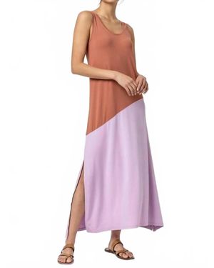 Lilla P Colorblock Tank Dress - Purple