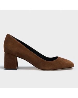 Marion Parke Block Heel Pumps - Brown