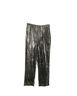 Isa Arfen Slim Fit Lamé Pants - Gray