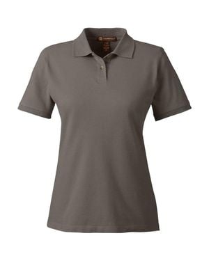 Harriton Cotton Polo - Gray