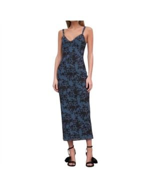 Raisonnel Mesh Flower Print Dress - Blue