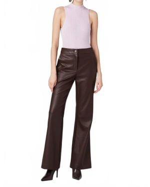 Toccin Gaia Lux Vegan Leather Pants - Brown