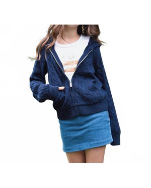 KatieJnyc Collins Zip Sweater Hoodie - Blue