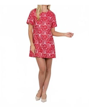 Emily Mccarthy Royale Shift Mini Dress - Red
