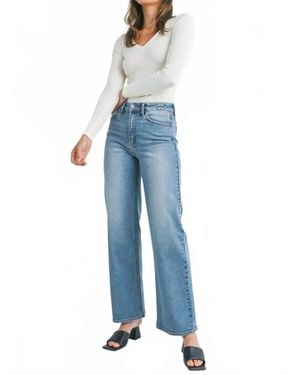 Jbd. High Rise Full Length Straight Jeans - Blue