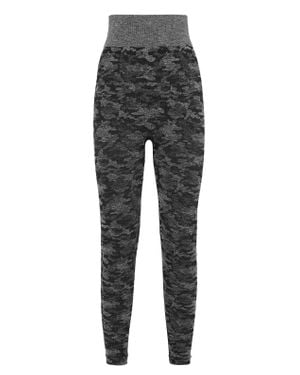 Philipp Plein Seamless Sport Leggings Camouflage - Gray
