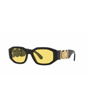 Versace Medusa Biggie Rectangle Sunglasses - Black
