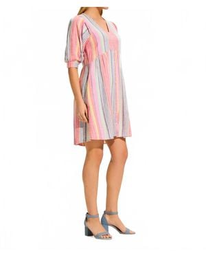 Fdj Canary Stripe Dress - Pink