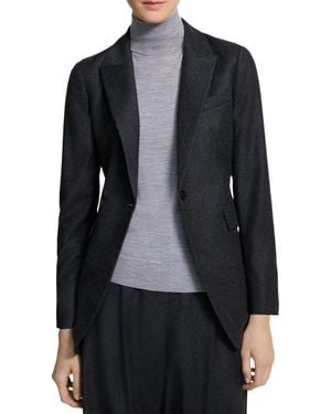 Theory Round Etiennette Wool Jacket - Black
