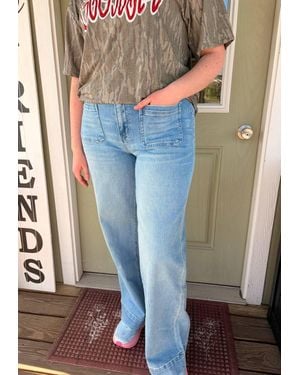 Flying Monkey The Coastal Drift Wide Leg Jeans - Blue