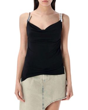 Coperni Cowl Neckline Tank Top - Black