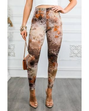 SurelyMine High Waisted Sheer Stretch Pant - Brown