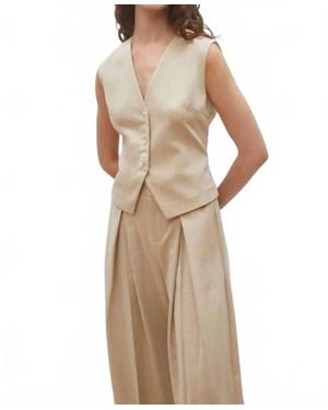 Suncoo Dylan Bartender Vest Top - Natural