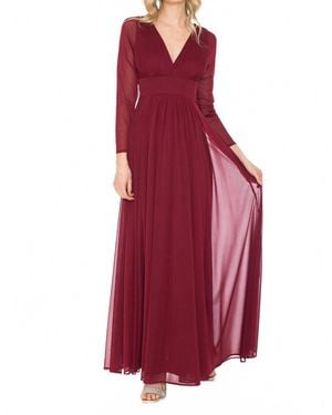 Lenovia Usa Long Sleeve Formal Mother Of The Bride Dress - Red