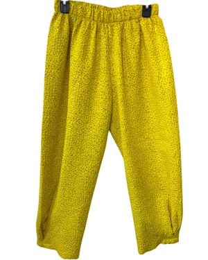 Heydari Jaquard Pants - Yellow