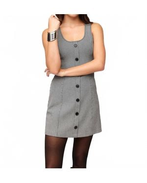 Fifteen Twenty Avery Button Front Sleeveless Dress - Gray