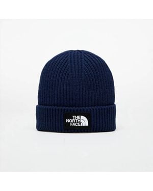 The North Face Logo Box Cuffed Beanie - Blue