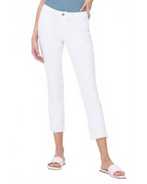 Flying Monkey Heller Mid Rise Straight Jeans - White