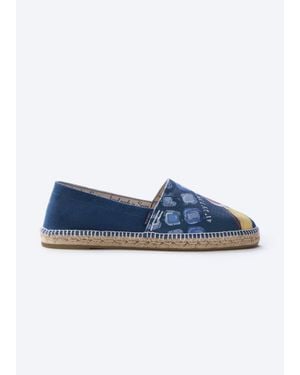 VISCATA Begur Mediterranean Dreams Canvas Espadrille Flats - Blue