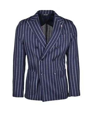 Berry & Brian Cotton Polyester Blazer Jacket - Blue