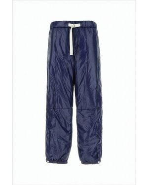 Jil Sander Quilted Jogger Pants With Elasticized Cuffs - Blue