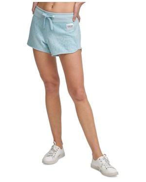Calvin Klein Printed French Terry Shorts - Blue