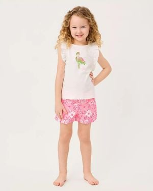 Lilly Pulitzer Lilly Janie And Jack Girls Clementine Short - Pink